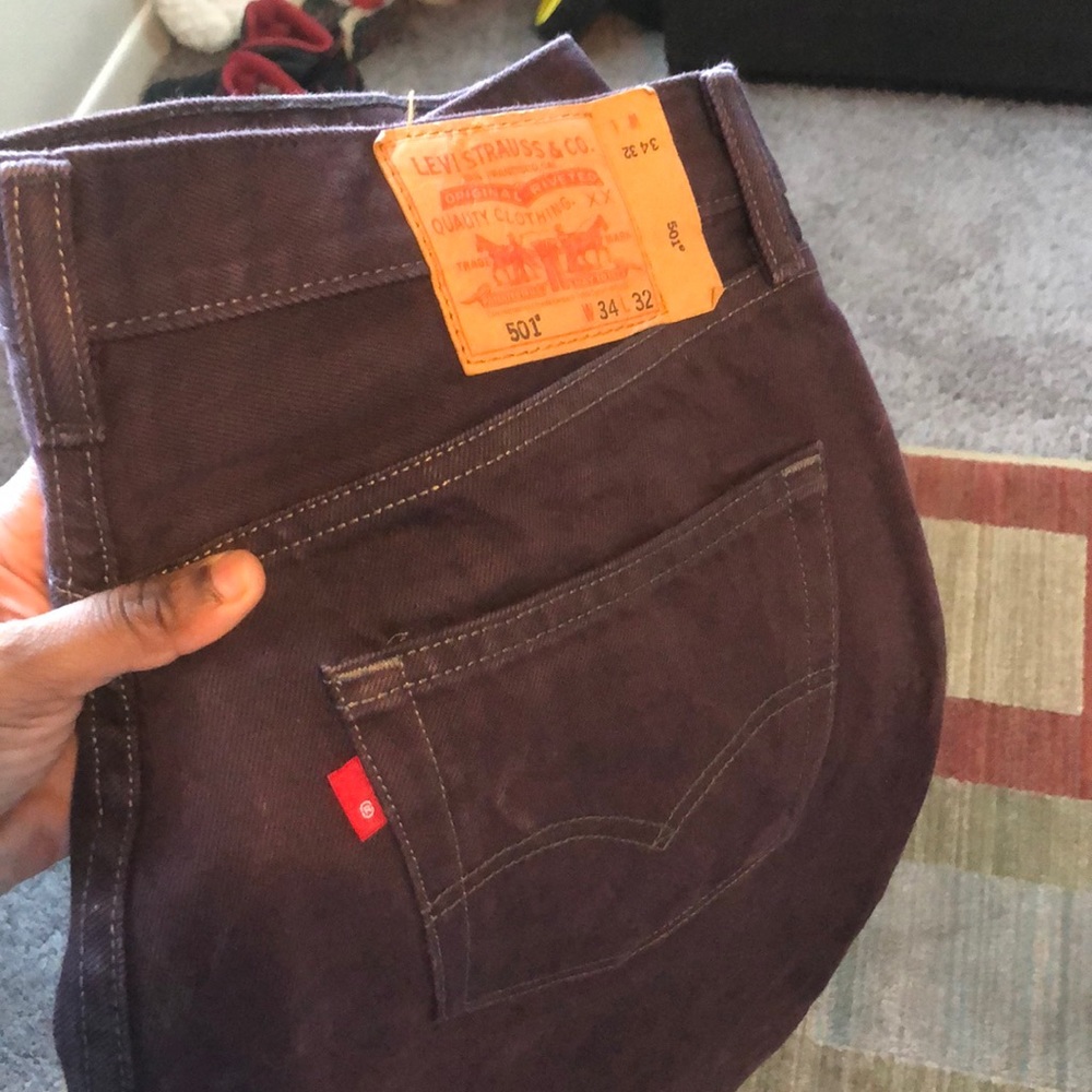 Levi’s 501s purple / maroon